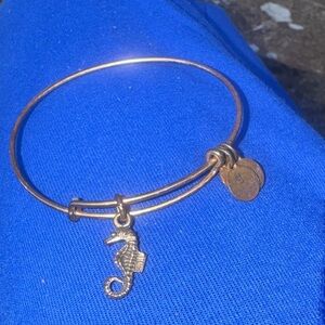 Alex and Ani Gold Seahorse Charm Bracelet
